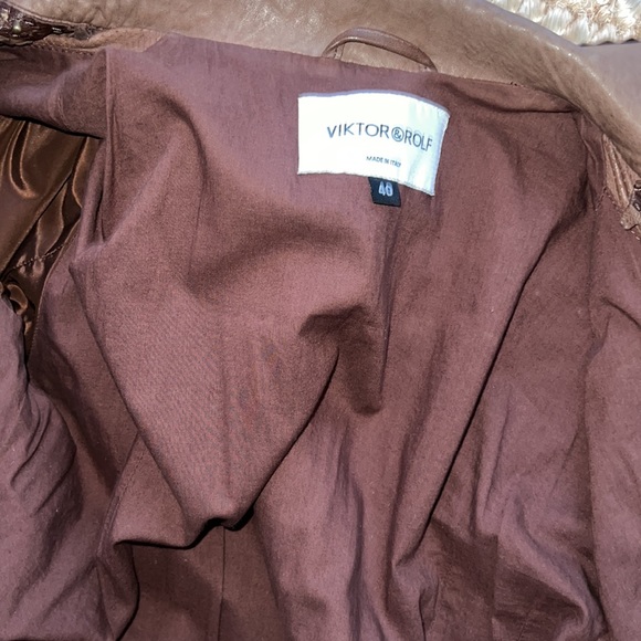 Viktor&Rolf leather belted trench coat IT40 fully lined - Picture 15 of 17